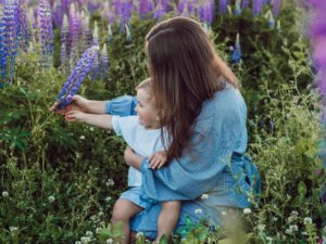 Baby in a field