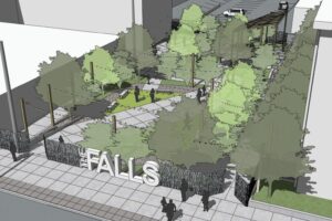 Diagram of a forested walkthrough