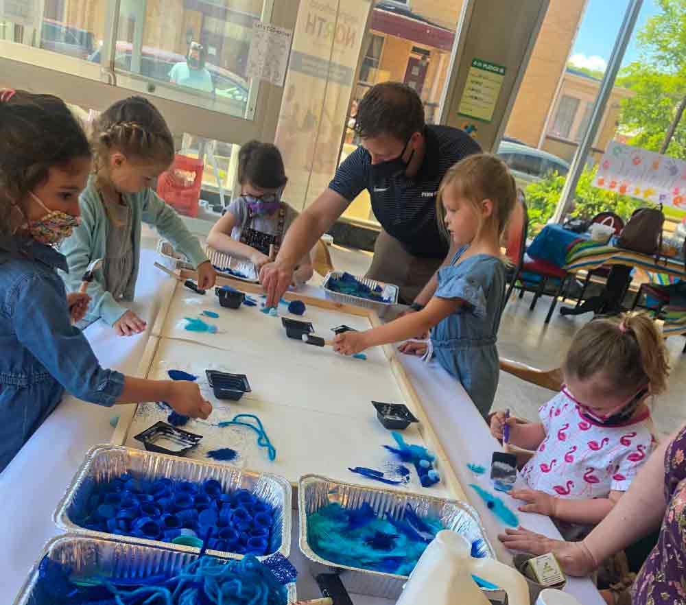 Kids at an activity