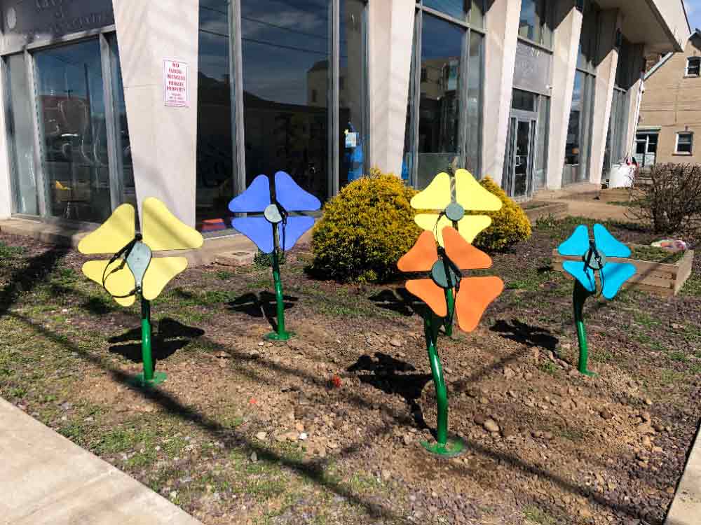 Musical flower exhibit